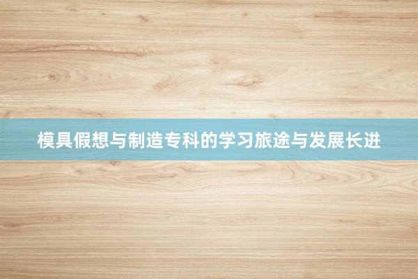 模具假想与制造专科的学习旅途与发展长进